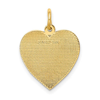 14k Yellow Gold Grandma Heart Charm C1709