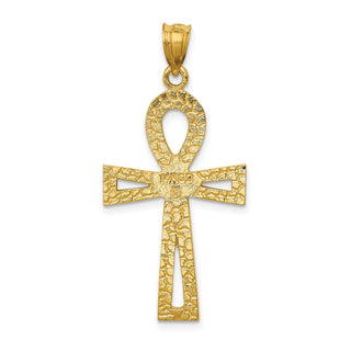 14k Yellow Gold Ankh Cross Pendant C174