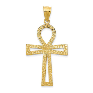 14k Yellow Gold Ankh Cross Pendant C175