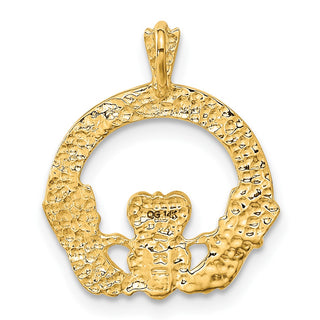 14k Yellow Gold Claddagh Pendant C1753