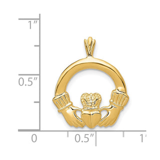 14k Yellow Gold Claddagh Pendant C1753
