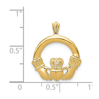 14k Yellow Gold Claddagh Pendant C1753