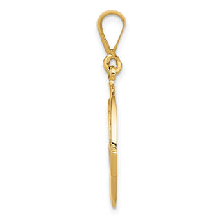 14k Yellow Gold Claddagh Pendant C1754