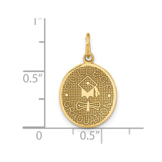 14k Yellow Gold College Graduation Charm
