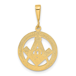 14k Yellow Gold Masonic Pendant