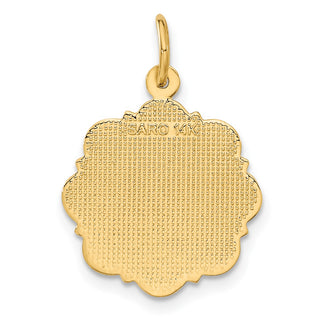 14k Yellow Gold RN Registered Nurse Disc Charm C1785