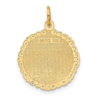 14k Yellow Gold RN Registered Nurse Disc Charm C1786