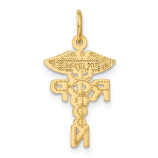 14k Yellow Gold Registered Nurse Practitioner Charm