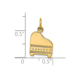 14k Yellow Gold Piano Charm C1792