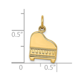 14k Yellow Gold Piano Charm C1792