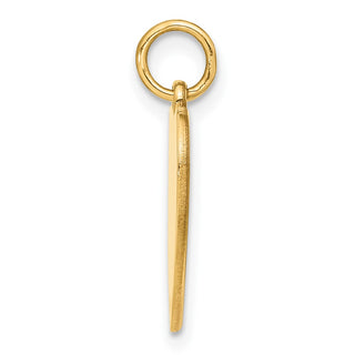 14k Yellow Gold Us Flag Heart Charm