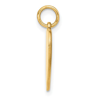 14k Yellow Gold Us Flag Heart Charm