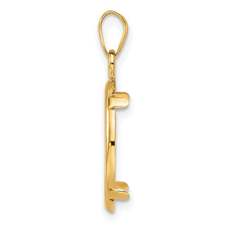 14k Yellow Gold 15mm Polished Prong Coin Bezel Pendant - Fits US $1 Type 2