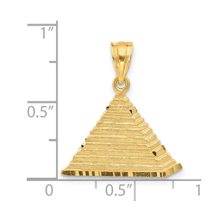 14k Yellow Gold Pyramid Pendant