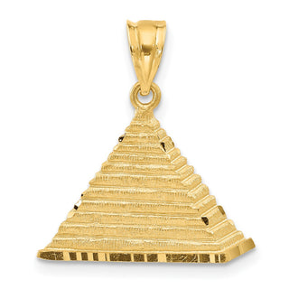 14k Yellow Gold Pyramid Pendant