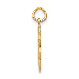 14k Yellow Gold I Love Dogs Charm