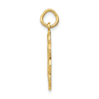 14k Yellow Gold I Love Dogs Charm
