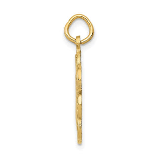 14k Yellow Gold I Love Dogs Charm