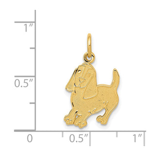 14k Yellow Gold Dog Charm C1842
