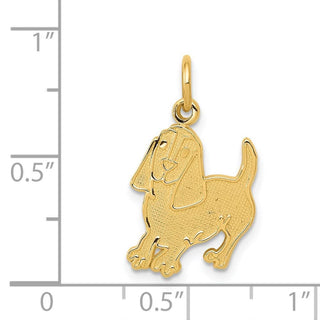14k Yellow Gold Dog Charm C1842
