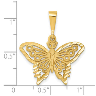 14k Yellow Gold Butterfly Pendant C1849