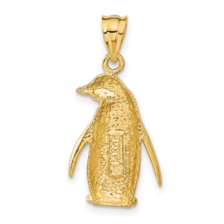 14k Yellow Gold Penguin Pendant C1851