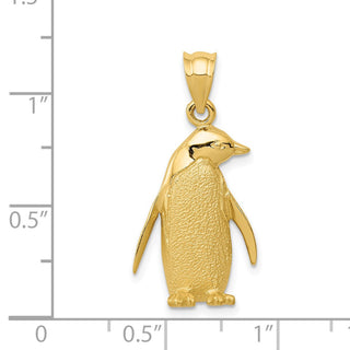 14k Yellow Gold Penguin Pendant C1851