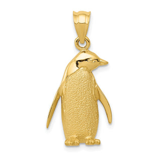 14k Yellow Gold Penguin Pendant C1851