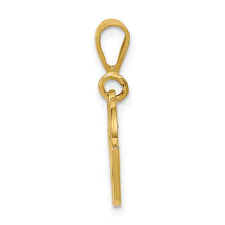 14k Yellow Gold Racing Flags Pendant