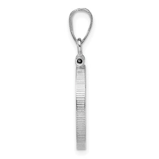 14k White Gold Polished Screw Top 16.5mm x 1.35mm Coin Bezel Pendant - Fits 1/10 oz American Eagle and 1/10 oz Krugerrand