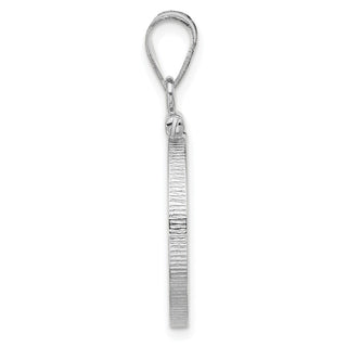 14k White Gold 18mm x1.35mm  Polished Screw Top Coin Bezel Pendant - Fits 1/10 oz Cat, 1/10 oz Panda, and US Dime