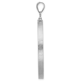 14k White Gold Polished 37.0mm x 2.85mm Screw Top Coin Bezel Pendant