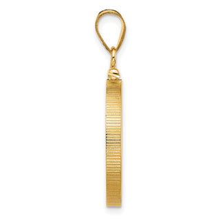 14k Yellow Gold 20.2mm Polished Screw Top Coin Bezel Pendant - Fits 1/4 oz Maple Leaf