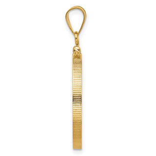 14k Yellow Gold 22.6mm Polished Screw Top Coin Bezel Pendant - Fits 10 Pesos and US $5 Liberty Classic