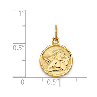 14k Yellow Gold Polished Angel Charm C1894