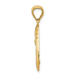 14k Yellow Gold Polished Angel Pendant C1899
