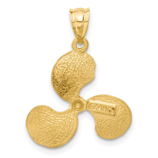 14k Yellow Gold Propeller Pendant C1910