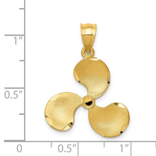 14k Yellow Gold Propeller Pendant C1910
