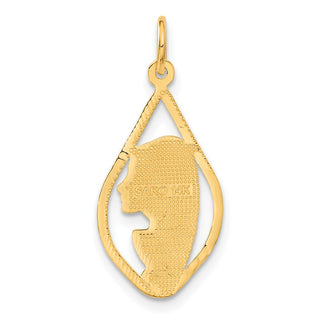 14K Yellow Gold Blessed Mary Charm C1919