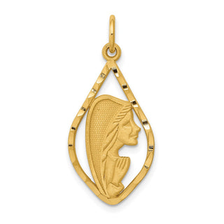 14K Yellow Gold Blessed Mary Charm C1919