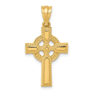 14k Yellow Gold Celtic Cross Pendant C1940