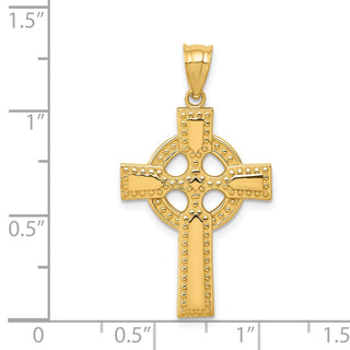14k Yellow Gold Celtic Cross Pendant C1941