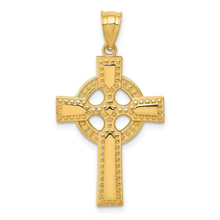 14k Yellow Gold Celtic Cross Pendant C1941