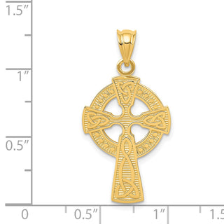 14k Yellow Gold Celtic Cross Pendant C1942
