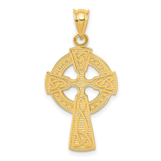 14k Yellow Gold Celtic Cross Pendant C1942