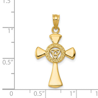 14k Yellow Gold Celtic Cross Pendant C1943