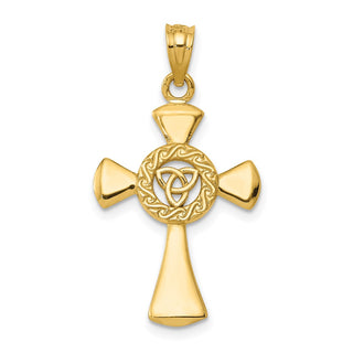 14k Yellow Gold Celtic Cross Pendant C1943