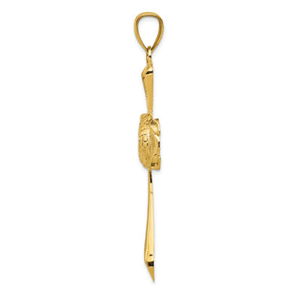 14k Yellow Gold Celtic Cross Pendant C1945