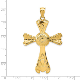 14k Yellow Gold Celtic Cross Pendant C1945