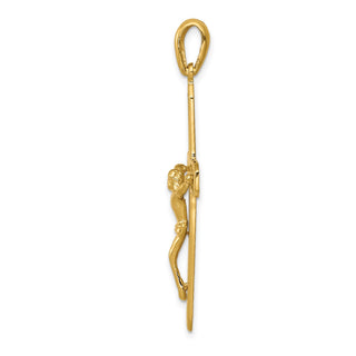 14k Yellow Gold Polished Crucifix Pendant C1984